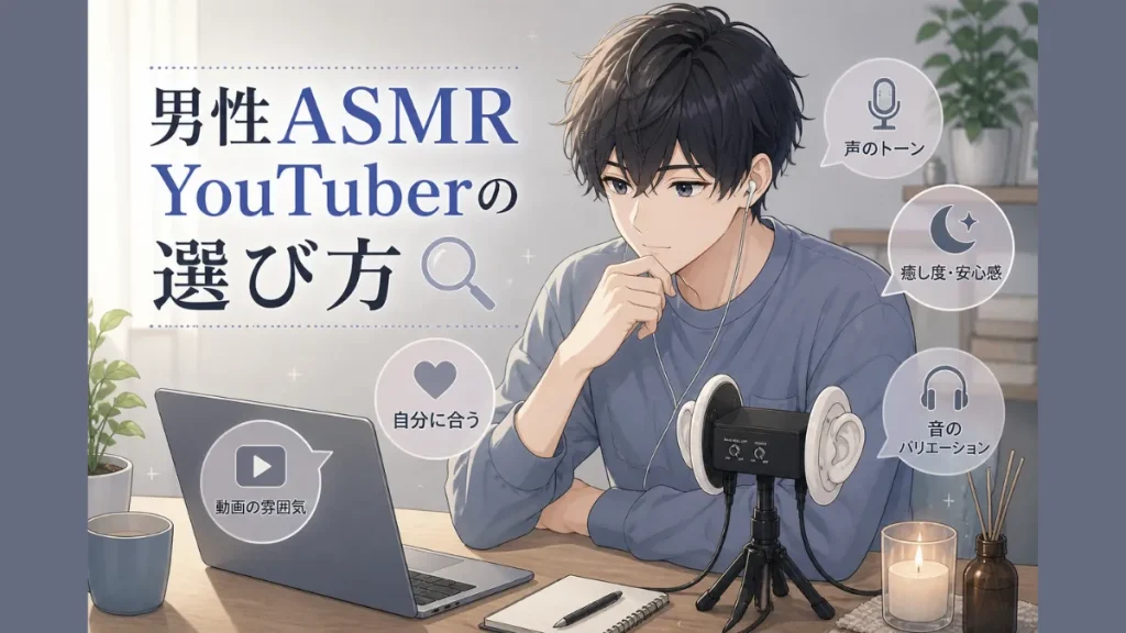 男性ASMR YouTuberの選び方